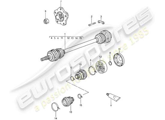 a part diagram from the Porsche Boxster 986 parts catalogue