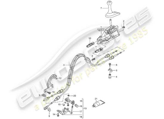 a part diagram from the Porsche Boxster 986 parts catalogue