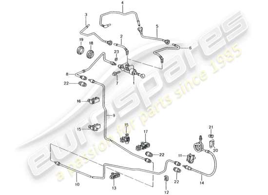 a part diagram from the Porsche Boxster 986 parts catalogue