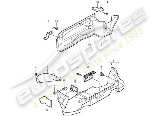 a part diagram from the Porsche Boxster 986 parts catalogue