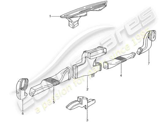 a part diagram from the Porsche Boxster 986 parts catalogue