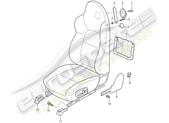 a part diagram from the Porsche Boxster 986 parts catalogue