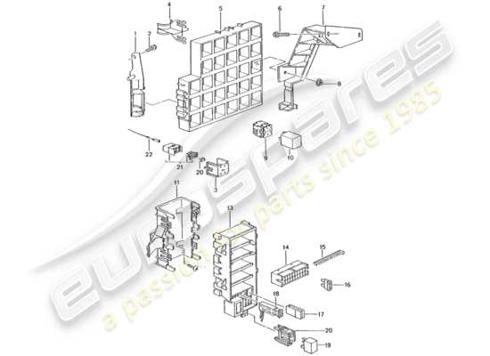 a part diagram from the Porsche Boxster 986 parts catalogue