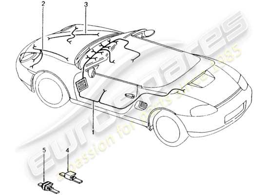 a part diagram from the Porsche Boxster 986 (1997) parts catalogue