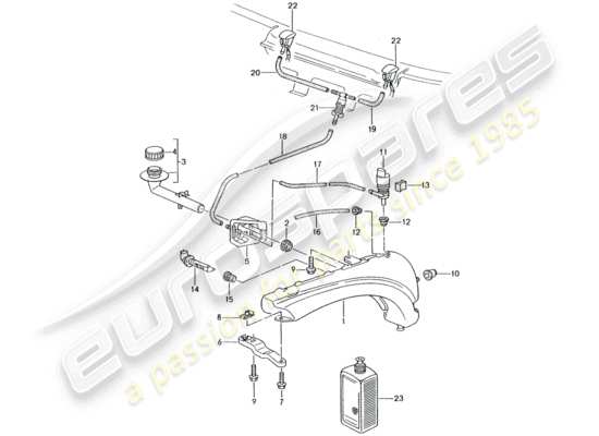 a part diagram from the Porsche Boxster 986 parts catalogue