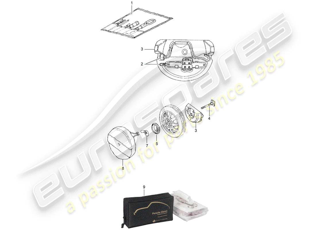 Porsche Boxster 986 (1998) TOOL - JACK Part Diagram