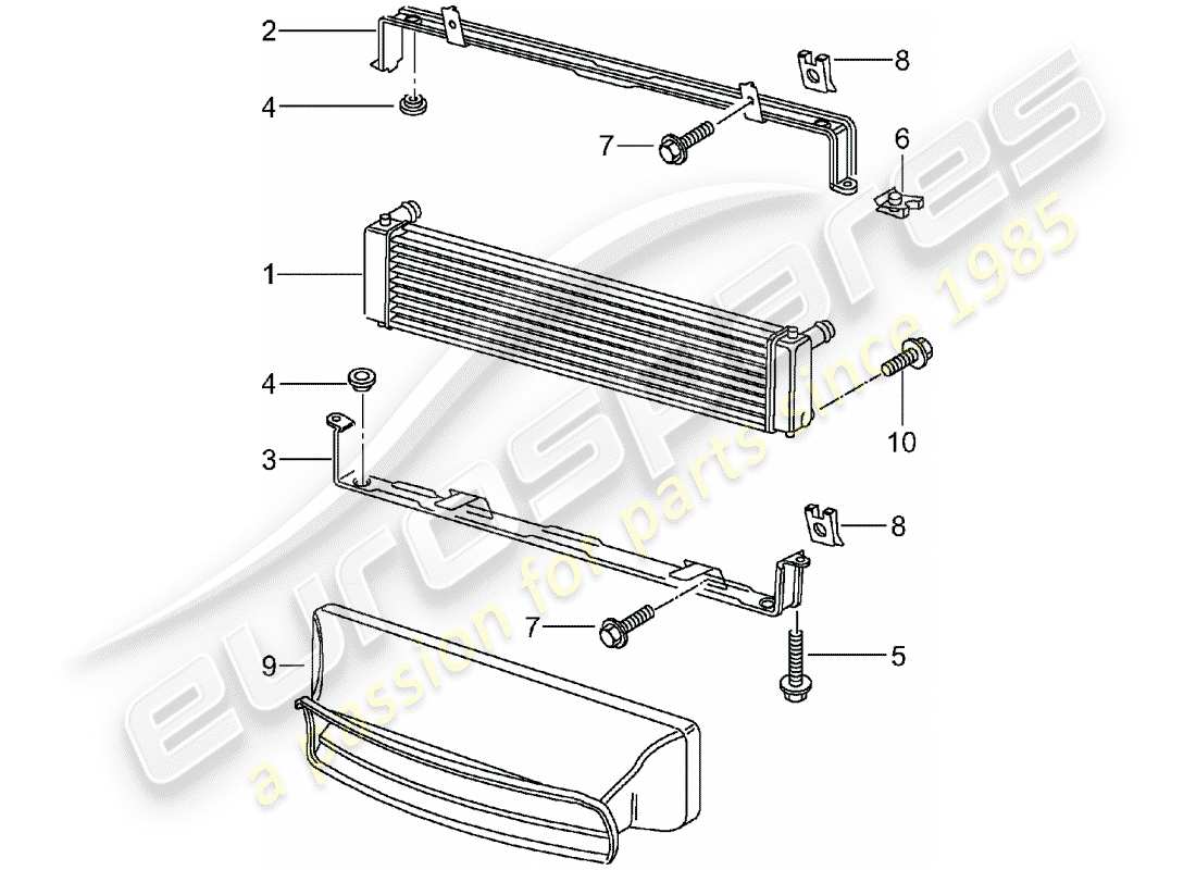 Porsche Boxster 986 (1998) RADIATOR - D - MJ 2000>> Part Diagram