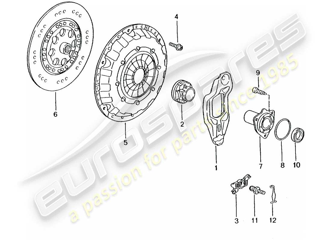 Porsche Boxster 986 (1998) clutch Part Diagram