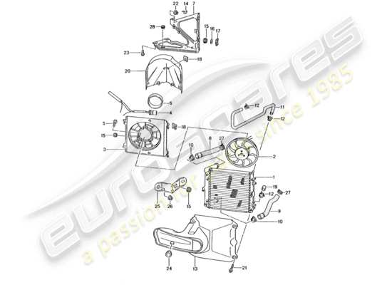 a part diagram from the Porsche Boxster 986 (1998) parts catalogue