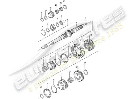 a part diagram from the Porsche Boxster 986 parts catalogue