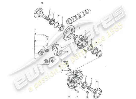 a part diagram from the Porsche Boxster 986 (1998) parts catalogue