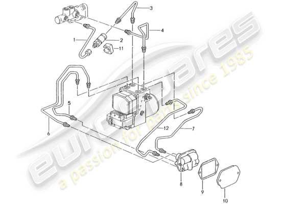 a part diagram from the Porsche Boxster 986 parts catalogue