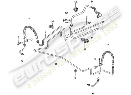 a part diagram from the Porsche Boxster 986 parts catalogue