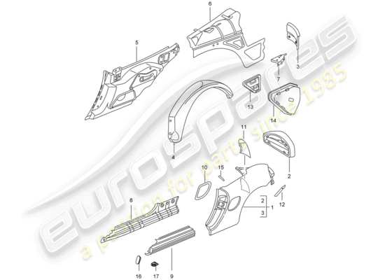 a part diagram from the Porsche Boxster 986 parts catalogue