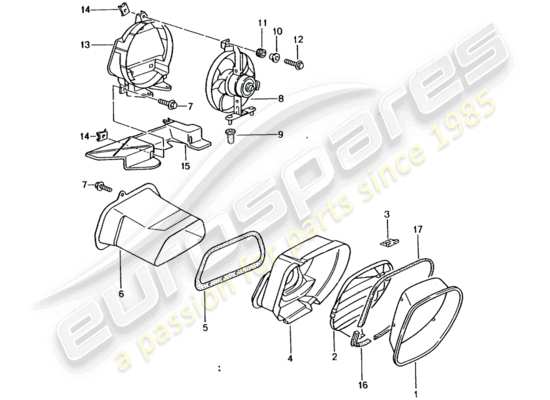 a part diagram from the Porsche Boxster 986 parts catalogue