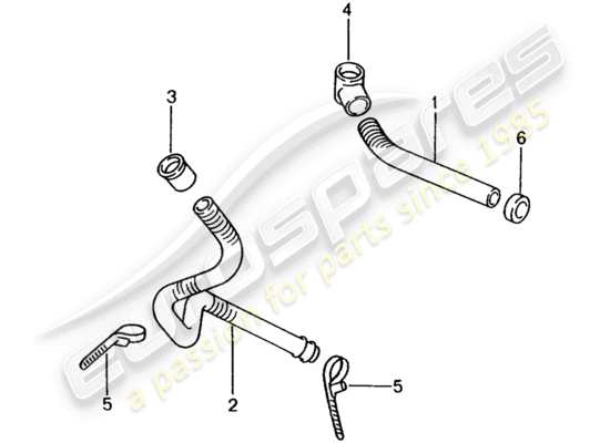 a part diagram from the Porsche Boxster 986 (1998) parts catalogue