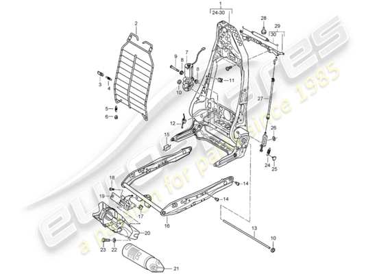 a part diagram from the Porsche Boxster 986 (1998) parts catalogue