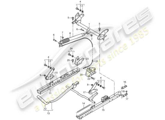 a part diagram from the Porsche Boxster 986 parts catalogue