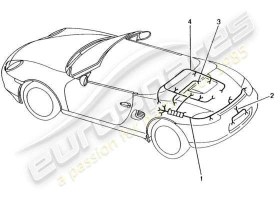 a part diagram from the Porsche Boxster 986 parts catalogue