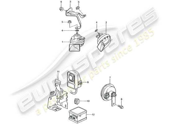 a part diagram from the Porsche Boxster 986 (1998) parts catalogue