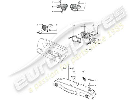 a part diagram from the Porsche Boxster 986 parts catalogue