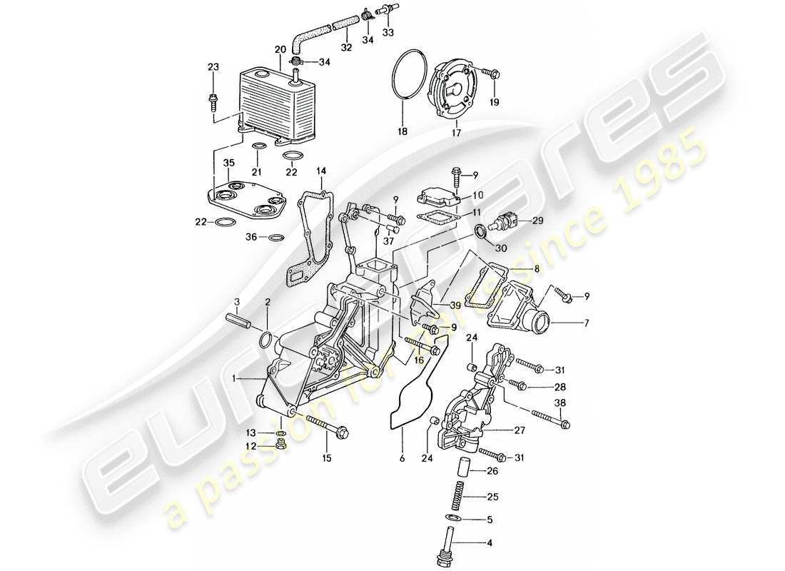 Porsche Boxster 986 (1999) oil pump Part Diagram