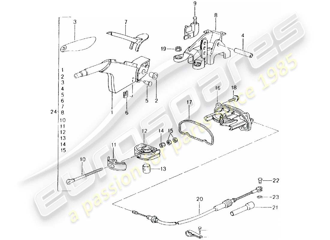 Porsche Boxster 986 (1999) HANDBRAKE - HAND BRAKE LEVER Part Diagram