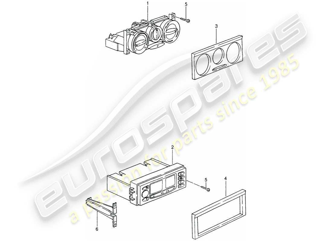 Porsche Boxster 986 (1999) CONTROL SWITCH Part Diagram