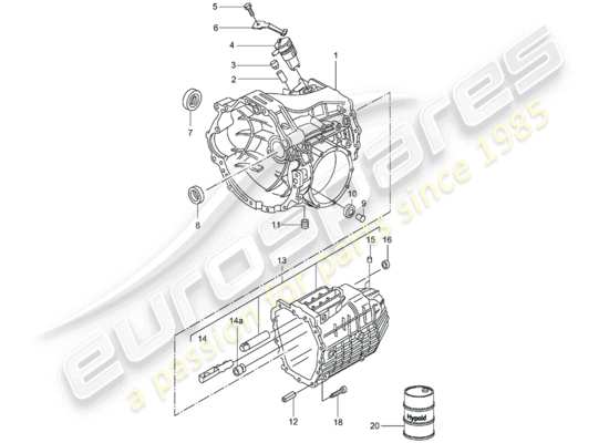 a part diagram from the Porsche Boxster 986 parts catalogue