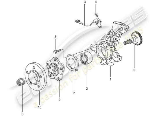 a part diagram from the Porsche Boxster 986 (1999) parts catalogue