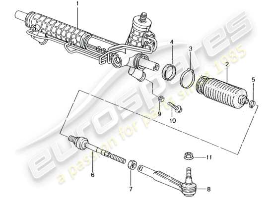 a part diagram from the Porsche Boxster 986 parts catalogue