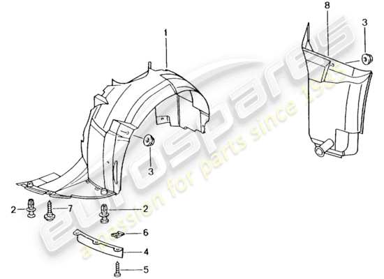 a part diagram from the Porsche Boxster 986 parts catalogue