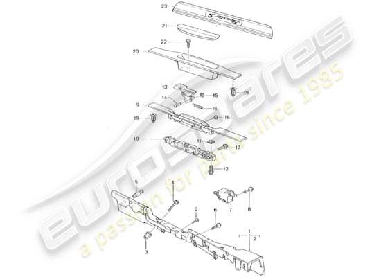 a part diagram from the Porsche Boxster 986 parts catalogue