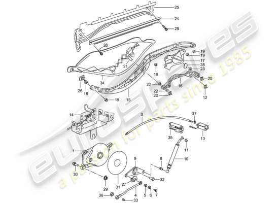 a part diagram from the Porsche Boxster 986 (1999) parts catalogue