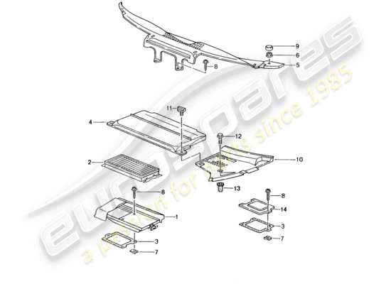 a part diagram from the Porsche Boxster 986 (1999) parts catalogue