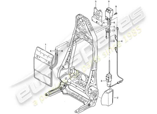 a part diagram from the Porsche Boxster 986 parts catalogue