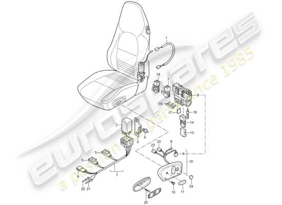 a part diagram from the Porsche Boxster 986 parts catalogue