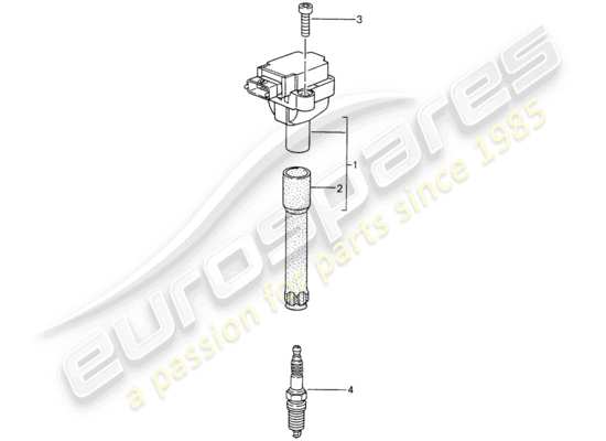 a part diagram from the Porsche Boxster 986 parts catalogue