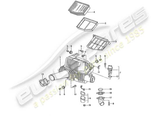 a part diagram from the Porsche Boxster 986 parts catalogue