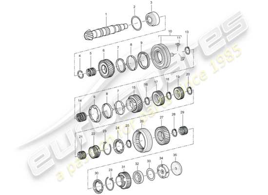 a part diagram from the Porsche Boxster 986 parts catalogue