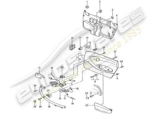 a part diagram from the Porsche Boxster 986 parts catalogue