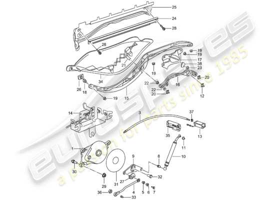 a part diagram from the Porsche Boxster 986 (2000) parts catalogue