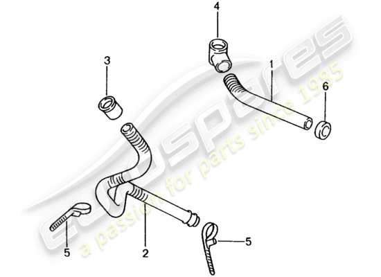 a part diagram from the Porsche Boxster 986 parts catalogue