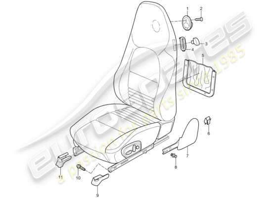 a part diagram from the Porsche Boxster 986 parts catalogue