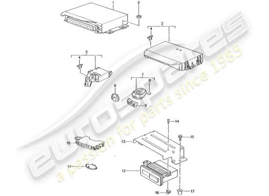 a part diagram from the Porsche Boxster 986 (2000) parts catalogue