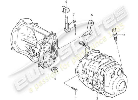 a part diagram from the Porsche Boxster 986 parts catalogue