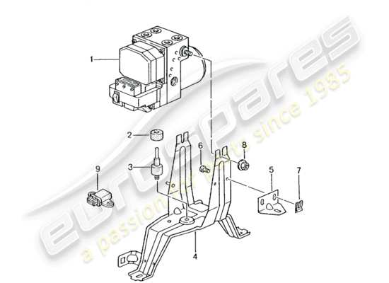 a part diagram from the Porsche Boxster 986 parts catalogue