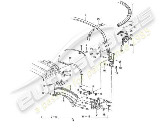 a part diagram from the Porsche Boxster 986 parts catalogue