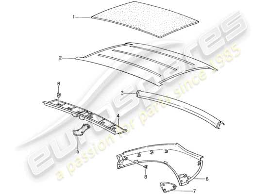 a part diagram from the Porsche Boxster 986 parts catalogue