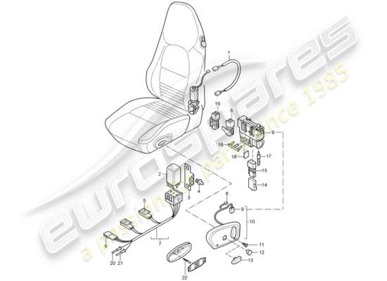 a part diagram from the Porsche Boxster 986 (2001) parts catalogue